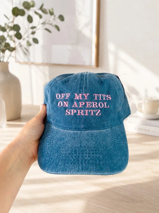 Aperol Spritz Cap - Off my tits on Aperol Spritz